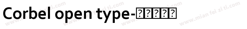 Corbel open type字体转换